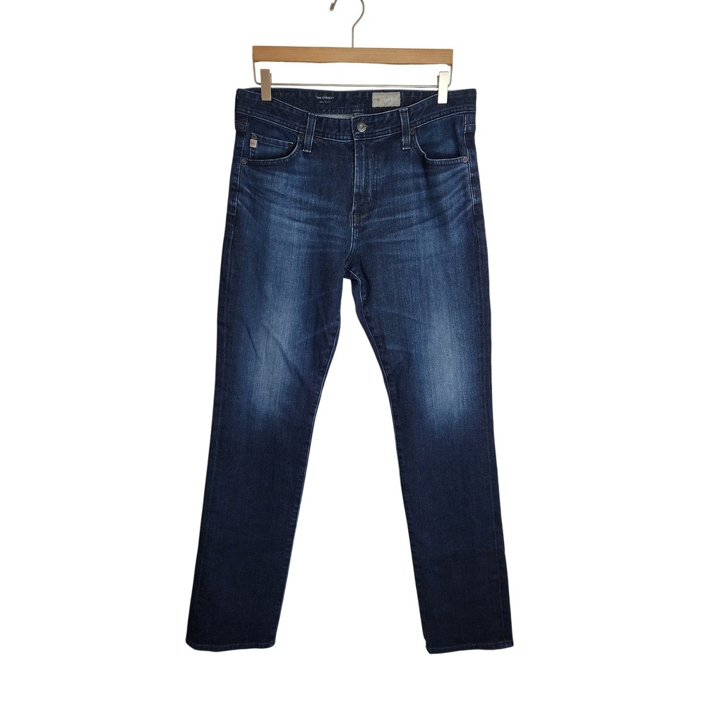AG Adriano Goldschmied The Everett Jeans Mens 33x34 Blue Slim Straight Denim 360 - Picture 1 of 6